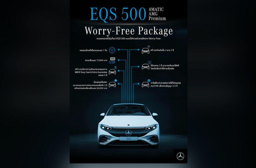 เป็นเจ้าของ EQS 500 รถอีวีที่วิ่งไกลที่สุดในกลุ่มลักชัวรี่ในไทย ด้วยข้อเสนอแบบ Worry-Free ทางเลือกใหม่ไร้ข้อกังวลสำหรับลูกค้าเมอร์เซเดส-เบนซ์ 